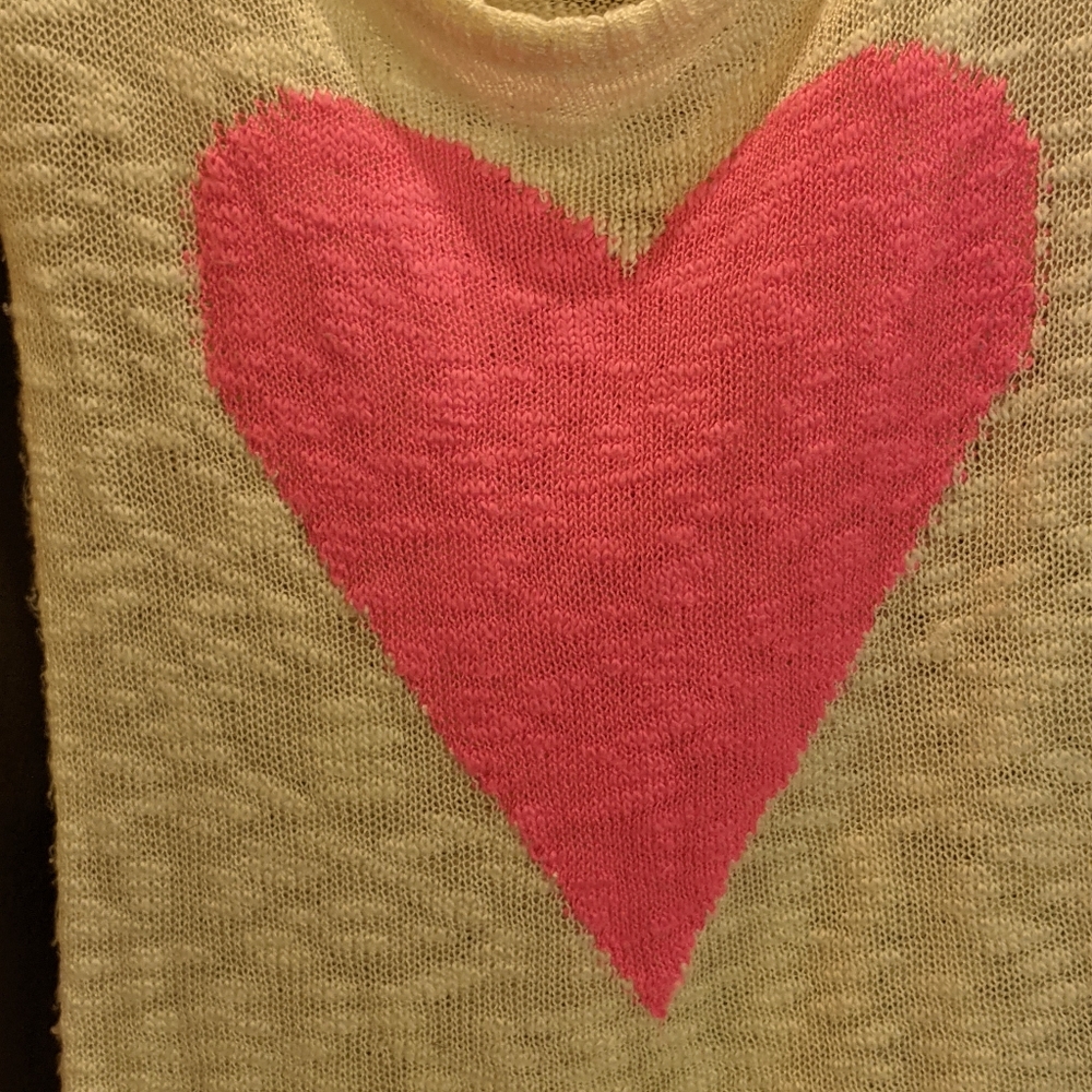 xhilaration brand sweater, xs, pink heart - Picture 9 of 9
